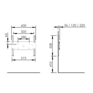 Basicline 403-1 - Handmatige wastafellift Basicline 403-1 - Handmatige wastafellift
