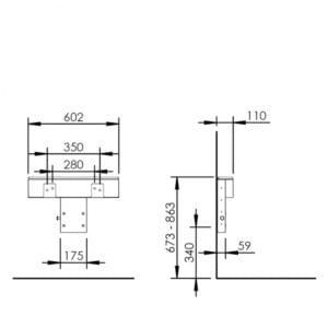 Basicline 406-1 - Handmatige wastafellift Basicline 406-1 - Handmatige wastafellift