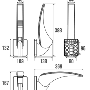 Armsteun voor douche stoel - 3 kleuren